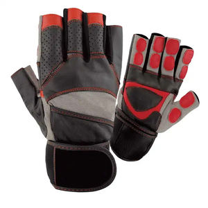 Guantes de cuero de calidad superior para levantamiento de pesas, guantes de gimnasio para entrenamiento físico disponibles con logotipo y diseño personalizados - Product Image 4