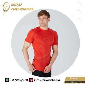 Camiseta de manga corta para correr con timbre de secado rápido para hombre, ropa deportiva elástica de algodón 100% para deportes y Fitness - Product Image 2