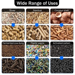 Presse à granulés de bois 15 kW, granulateur de biomasse robuste pour sciure de bois, coques de riz, paille, 300 kg/h, 380V, avec engrenages et roulements - Product Image 6