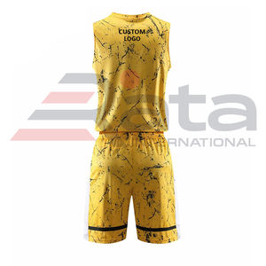 Conjunto de Uniforme de Baloncesto Digital Personalizado de Alta Calidad Premium, Talla Grande, Transpirable, de Secado Rápido, 100% Poliéster, Unisex, para Adultos, Pakistán - Product Image 3