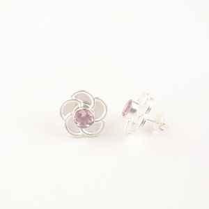 Boucles d'oreilles clous en Morganite plaqué or, certifiées IGI, en argent sterling, faites à la main, pierre de naissance de juin, bijoux élégants, cadeau pour femme - Product Image 2