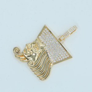<b>Crafting</b> a Luxurious and Unique Hip Hop Pendant Featuring Lab Grown Diamonds in 14KT Yellow Gold With VVS Clarity Diamonds - Product Image 1