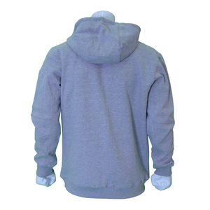 Sudadera con capucha para hombre personalizable, lisa, de 380g, con lavado ácido, para invierno, con cremallera, antiarrugas, transpirable, 100% algodón polar, corte holgado y corto - Product Image 2