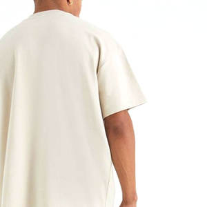 T-shirts courts pour hommes avec logo personnalisé Boîte à la mode 100% coton et fibre de bambou Épaule tombante Stock surdimensionné - Product Image 6