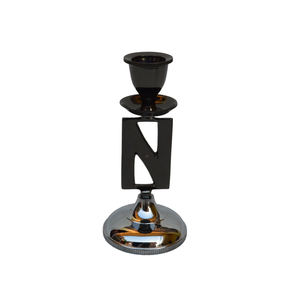 Bougeoir moderne en nickel noir support de finition multiple personnalisé avec tarif de gros pour la décoration de la maison - Product Image 1