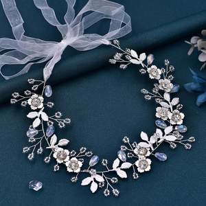 Bridella BHP350-S <b>Silver</b> Rhinestone <b>Headband</b>-Elegant Bridal Headwear with Comfortable Fit for Weddings & Formal Events - Product Image 3