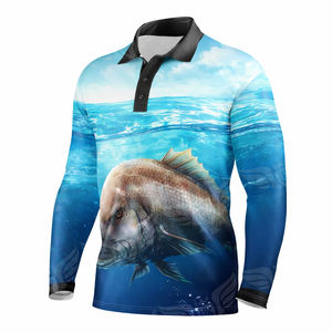 Camisa de Pesca Polo Personalizada para Hombre, Manga Larga, Diseño Sublimado de Peces Oceánicos, Camisa de Pesca de Alto Rendimiento - Product Image 6