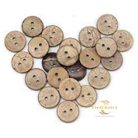 Accessoires écologiques de premier choix ! Boutons en coquille de noix de coco de style vintage, logo en relief, forme personnalisée, couleur naturelle polie