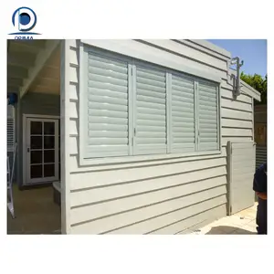 Penutup jendela aluminium & kayu kustom Prima untuk Ventilasi udara dengan fungsi kedap hujan PR-G0812-20