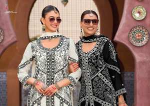 Hermosa ropa ocasional alta demanda alta calidad pesado Chinon Salwar Suit & Dupatta con bordado trabajo exportador indio - Product Image 4