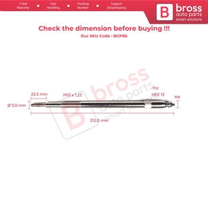BGP86 1 Piece <b>Heater</b> Glow <b>Plug</b> 11 Volt 11065 2W202 7701058142 for Master - Product Image 5