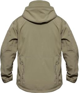 Veste softshell légère personnalisée pour hommes coupe-vent doublé polaire résistant à l'eau pour la randonnée en plein air avec poches - Product Image 2