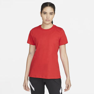 2024 medio largo 100% algodón peinado moda mujer Slim Fit Casual manga corta Camiseta para mujer - Product Image 1