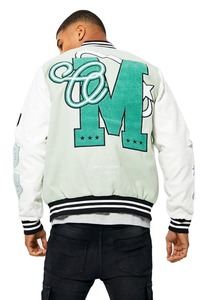 Vêtements de ville Logo Patches Varsity Jacket Veste de baseball personnalisée Letterman Custom 2025 Hommes Broderie Varsity Jacket - Product Image 3