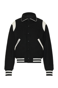 OEM Custom Logo Crew Neck Baseball Varsity Jackets Customized Casual High Street Waterproof Windproof Breathable Winter Men's - Product Image 3