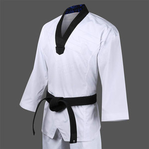 Uniforme d'arts martiaux de Taekwondo unisexe en coton polyester respirant et confortable pour hommes - Product Image 2