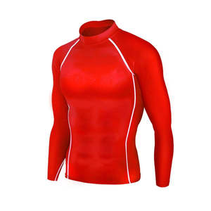Custom Winter Thermal Base Layer Men <b>Long</b> <b>Sleeve</b> Compression Shirt Dry Fit <b>Sports</b> Running Fitness Activewear Spandex/Cotton - Product Image 2