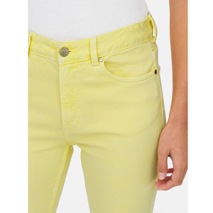 Pantalon en denim stretch jaune pour femmes élégant et décontracté pour dames dernier ami de la mode Skinny Zipper Fly Jeans - Product Image 5