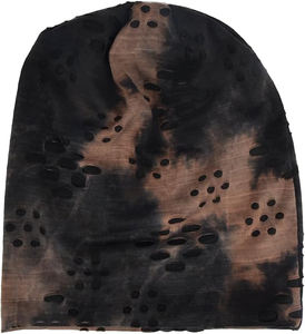 Hot Custom Distressed Style Long Slouchy Beanie Sombreros para hombres Mujeres Oversized Baggy Beanies Bordado 3D Venta al por mayor Gorras de moda - Product Image 1