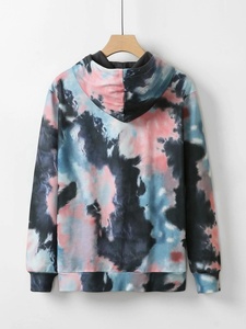 Sweat à capuche pour hommes en polyester personnalisé Tie Dye Sweats à capuche à manches longues pour hommes Top qualité Logo personnalisé Tie Die Sweat à capuche pour hommes - Product Image 2
