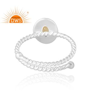 Anillo de piedras preciosas de citrino Natural de Plata de Ley 925, joyería personalizada para mujer, regalo para ella - Product Image 2