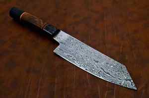 มีดทำครัวซันโตกุเหล็กดามัสกัสสืออาชีพมีดเชฟด้ามไม้ดีไซน์ทันสมัย - Product Image 6