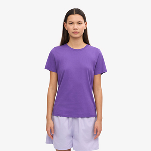 Venta al por mayor de fábrica básica esencial superior Anti-Pilling OEM 100% algodón mujer blanco cuello redondo Camiseta personalizada camiseta lisa - Product Image 1