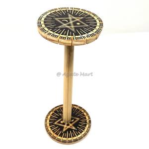 Pentagrama Portavelas de madera Pilar Vela Portavelas rústico Tarot Decoración Bruja Estrella Boda Vela Escritorio de oficina - Product Image 2