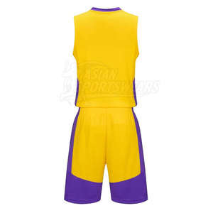 Uniforme de basket-ball pour hommes adultes, personnalisé, de haute qualité, imprimé par sublimation, tissu en maille respirant, pour les entraînements et les matchs officiels d'équipe - Product Image 2
