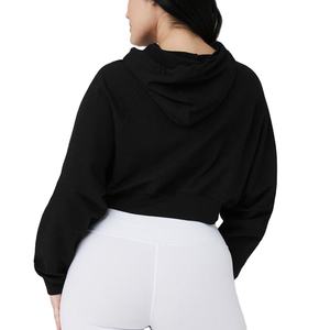 Dernière mode, sweat à capuche à manches longues, insigne de broderie 3D pour femmes, logo personnalisé, imprimé sur le devant, sweats à capuche écologiques à vendre - Product Image 5