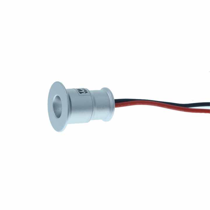 4 pz Mini LED faretto da incasso 1W DC 12V neutro 4000K argento alloggiamento angolo 120 gradi foro 15mm 20x25mm-illuminazione/