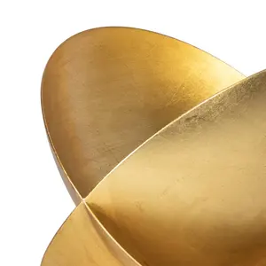 Escultura Metálica de Lujo con Diseño de Onda Dorada, Fundición Antigua Moderna, Pieza Decorativa Pulida para el Centro de un Vestíbulo de Hotel, por ZAHID EXPORTS - Product Image 2