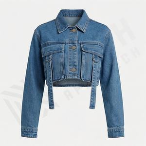Vestes en jean pour femmes, vêtements décontractés, veste en jean respirante, vêtements d'extérieur élégants, streetwear tendance, couleur personnalisée, vêtements pour femmes, haut - Product Image 1