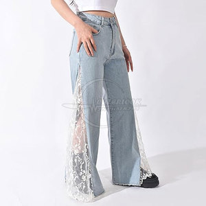 Best Style <b>Women</b> Wide Leg <b>Jeans</b> Pant Straight Wide Leg <b>Jeans</b> Pant In Low Price Wide Leg <b>Jeans</b> Pant - Product Image 2