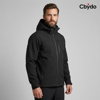Veste Softshell Imperméable Personnalisée Cbydo OEM ODM pour Hommes, Coupe-Vent Fonctionnel d'Extérieur, Manteau de Performance avec Impression et Broderie