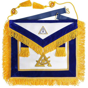 Tablier Regalia fait main avec bordure décorative à finition lisse et point fin conçu pour l'uniforme de cérémonie et les occasions rituelles - Product Image 4