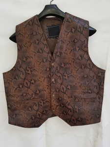 PU Crocodile Texture Cuir Biker Gilet Moto Moto Gilet Élégant et Durable Style Mexicain Gilet pour les Cavaliers - Product Image 3