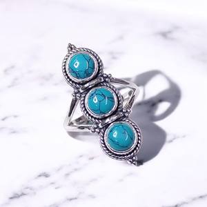 Bague en pierres précieuses de qualité supérieure avec pierres précieuses naturelles et bijoux en argent pour femme - Product Image 3