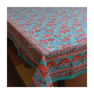 Nappe en coton tissée à la main traditionnelle motif floral élégant pour les salles à manger formelles ou une utilisation décontractée de la cuisine - Product Image 3