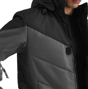 แจ็กเก็ตปลาปักเป้าแขนยาวคอตั้งกลางแจ้งแนวสตรีทสูงสำหรับผู้ชายฤดูหนาว - Product Image 5