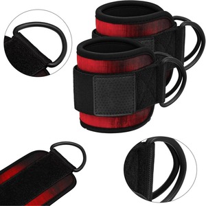 Correas de tobillo ajustables profesionales para máquinas de cable Soporte resistente para extensiones de piernas Glúteos Kickbacks Correas de tobillo - Product Image 5