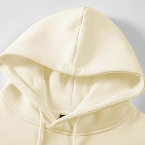 Sweat à capuche homme décontracté en coton à manches longues avec cordon de serrage polaire gaufré pull à capuche avec poche kango - Product Image 4