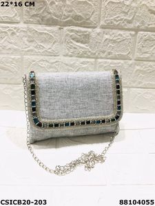Bolso de Mano de Yute Bordado a Mano por Diseñador, Bolso de Noche para Novia, Multicolor, Artesanía Internacional, Accesorio Exquisito para Damas - Product Image 3