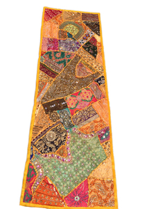 Handmade Traditional Indian Cotton <b>Table</b> <b>Cover</b> with Hand Embroidery for <b>Dining</b> Living Room Beautifully Patterned Indian Design - Product Image 4