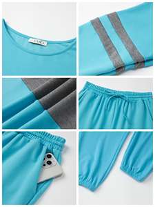 Conjunto de 2 piezas de ropa deportiva informal de invierno, chándal de salón, chándal de lana de algodón, conjuntos de dos piezas de gran tamaño para mujer - Product Image 6