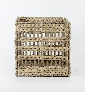 ตะกร้าผักตบชวาทะเลทรงสี่เหลี่ยมทำด้วยมือพร้อมด้ามจับธรรมชาติสไตล์ใหม่จากเวียดนาม - Product Image 3