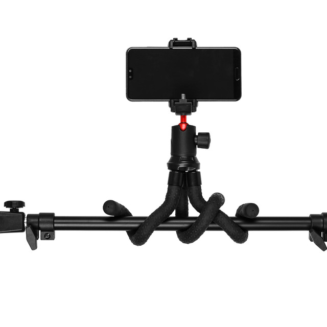 KINGJOY Mini Flexible Portable Smartphone Octopus Vlog Video Camera Selfie Stick Tripod Stand Bubble Level for Live Streaming