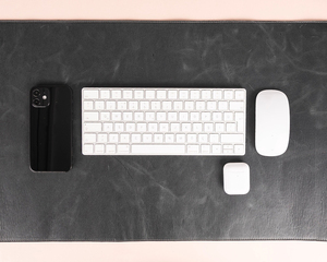 Tapis de bureau en cuir véritable de luxe fait à la main, anti-odeurs, résistant, antidérapant, configuration exécutive LDM-0147 - Product Image 4