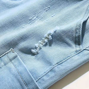 High-Waist Custom Made Men <b>Shorts</b> <b>Elastic</b> <b>Denim</b> Fabric OEM Design Drawstring Trending Latest High-Waist <b>Elastic</b> <b>Denim</b> <b>Shorts</b> - Product Image 5