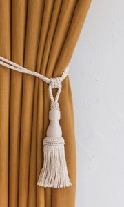 <b>Curtain</b> <b>Tie</b> <b>Back</b>, <b>Curtain</b> Tassel Tiebacks, Luxurious Ivory <b>Tie</b>-<b>Back</b> With Tassels, Boho Style <b>Curtain</b> Tieback - Product Image 3